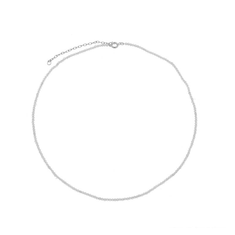 Colar Turmalina natural 2mm em prata de lei 925 pedra natural