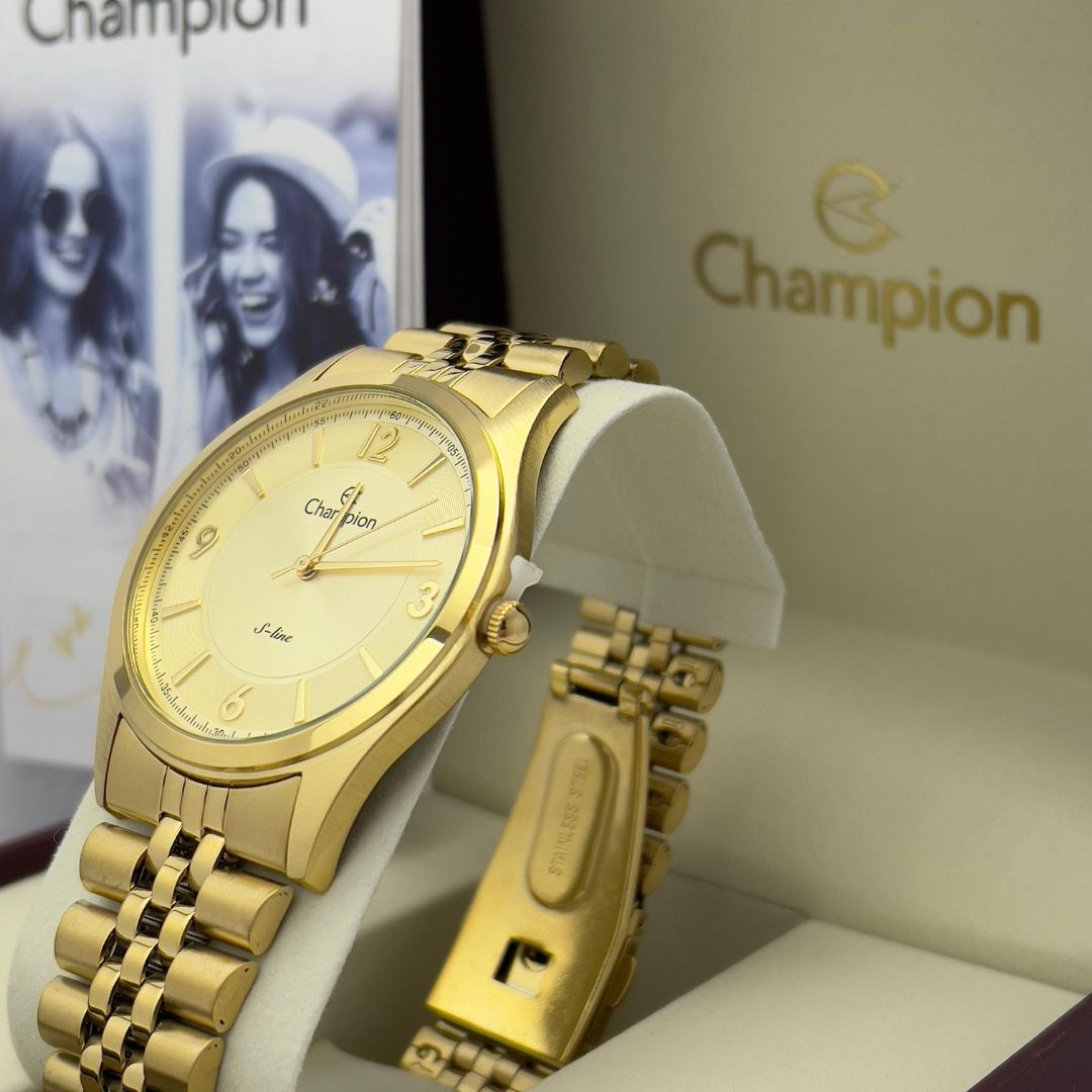 Relógio Masculino Champion Analógico S-line Cn21121x Dourado