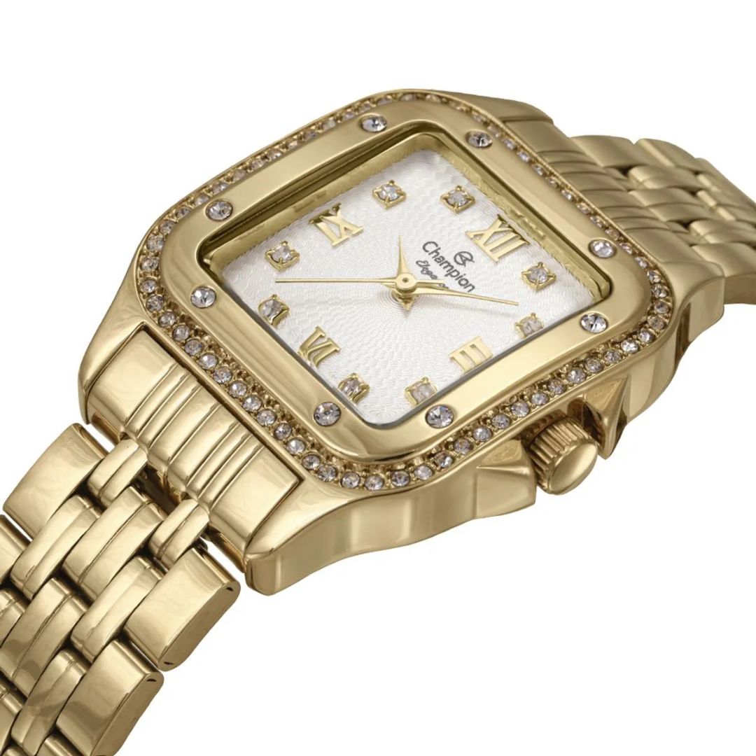 Relogio Feminino Champion Elegance dourado CN27321H