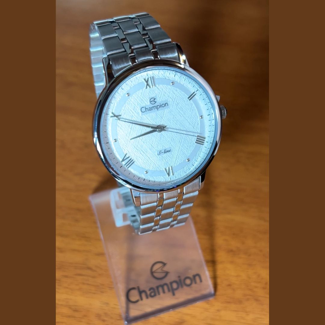 Relógios Masculino Prata S-Line Champion, Qtz , Fundo Branco ,Original