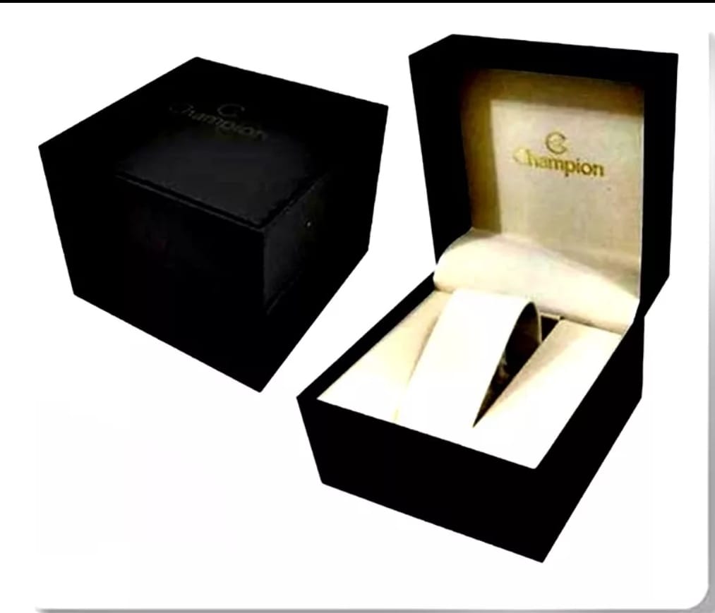 Relógio Champion Masculino Dourado Pulseira Couro QTZ