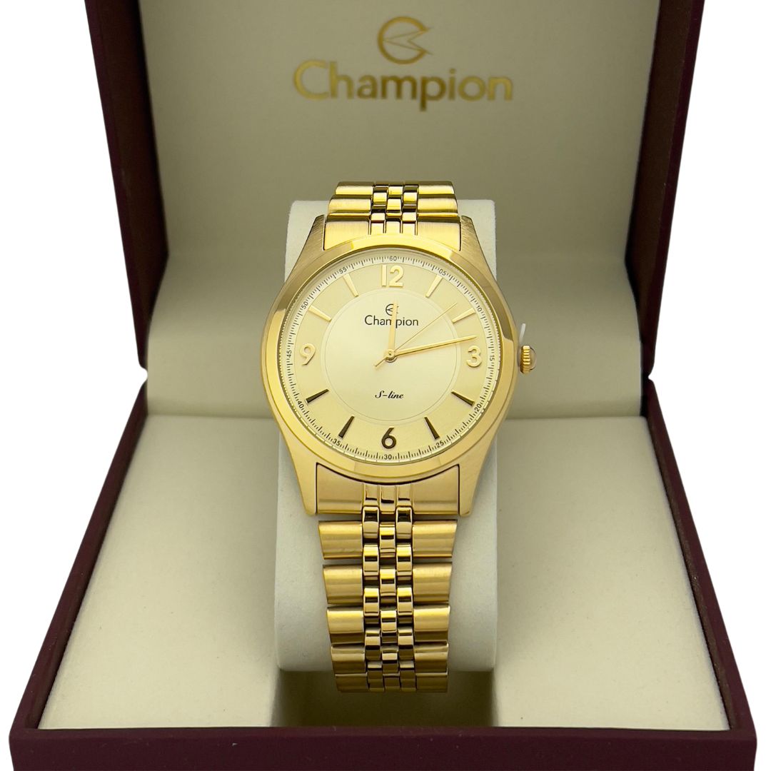 Relógio Masculino Champion Analógico S-line Cn21121x Dourado