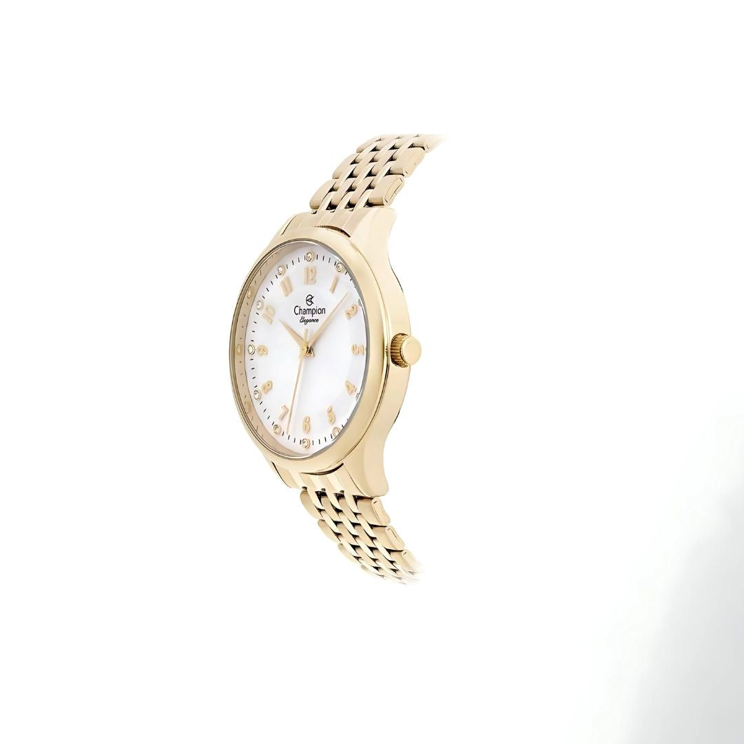 Relogio Feminino Champion Dourado QTZ CN24100H