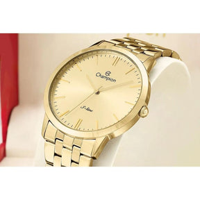 Relógios Masculino Dourado S-Line  Champion, Qtz , Fundo Dourado