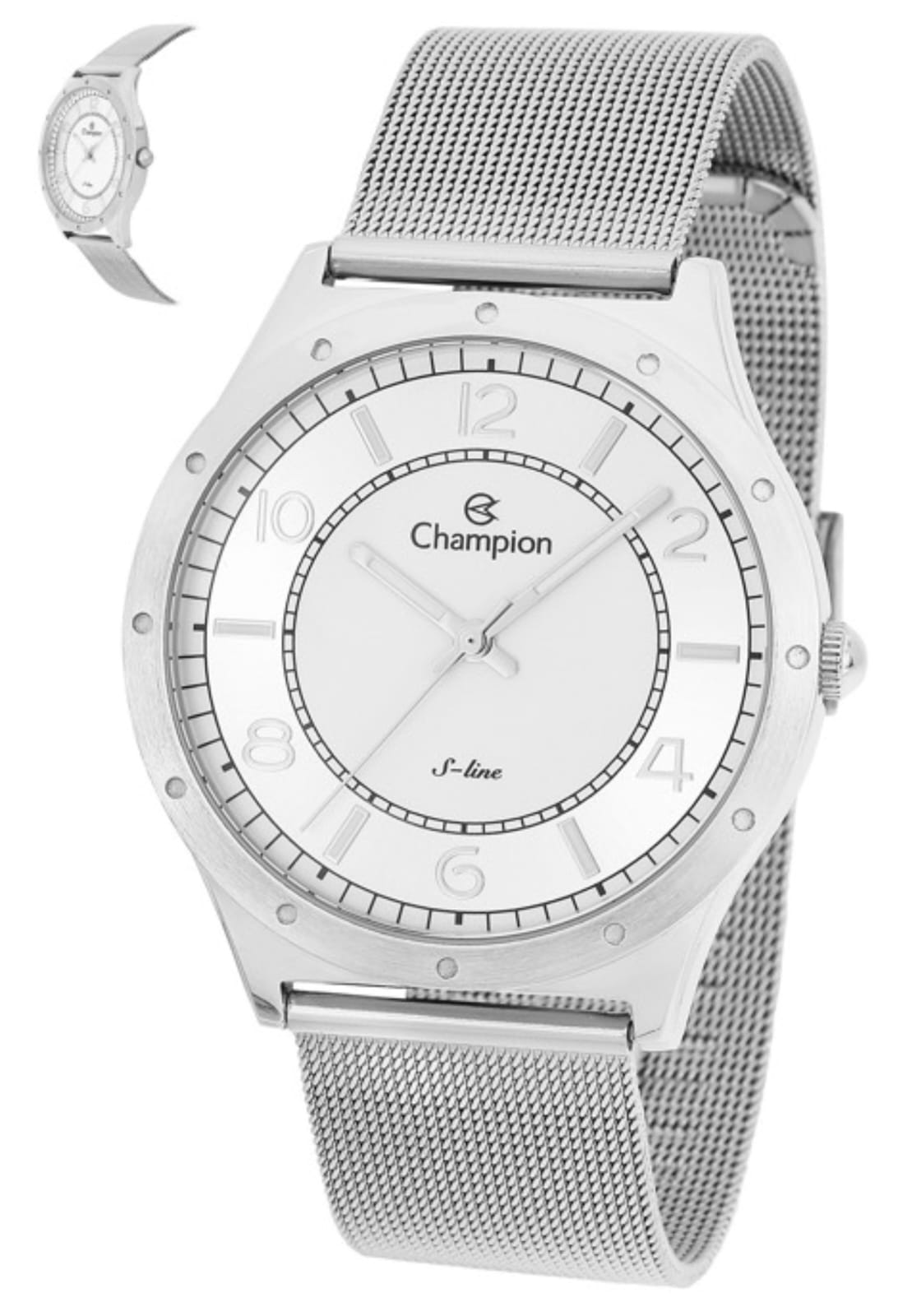 Relógio Champion CN21032Q Prata Unissex S Line