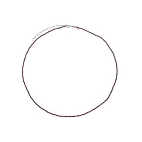 Colar cristal Espinélio rubi natural 2mm em prata de lei 925 pedra natural