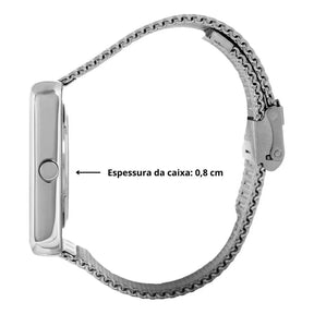 Relógio Digital LED Champion  A Prova D'água Led Branco Espelhado