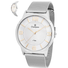 Relógio Champion CN21005Q Prata Unissex S Line Qtz