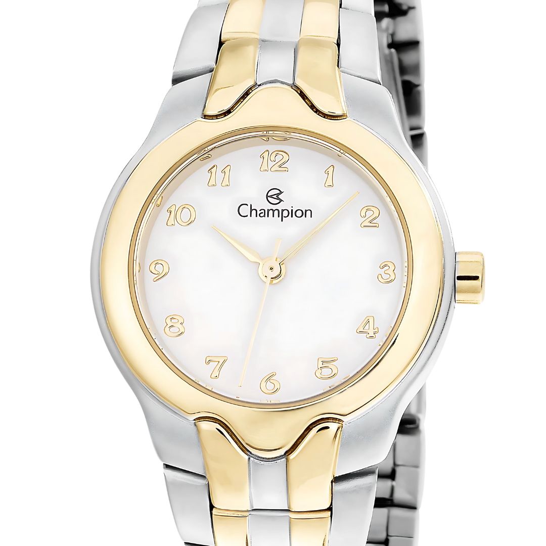 Relógio Champion Feminino Misto Pequeno Fundo Branco Qtz