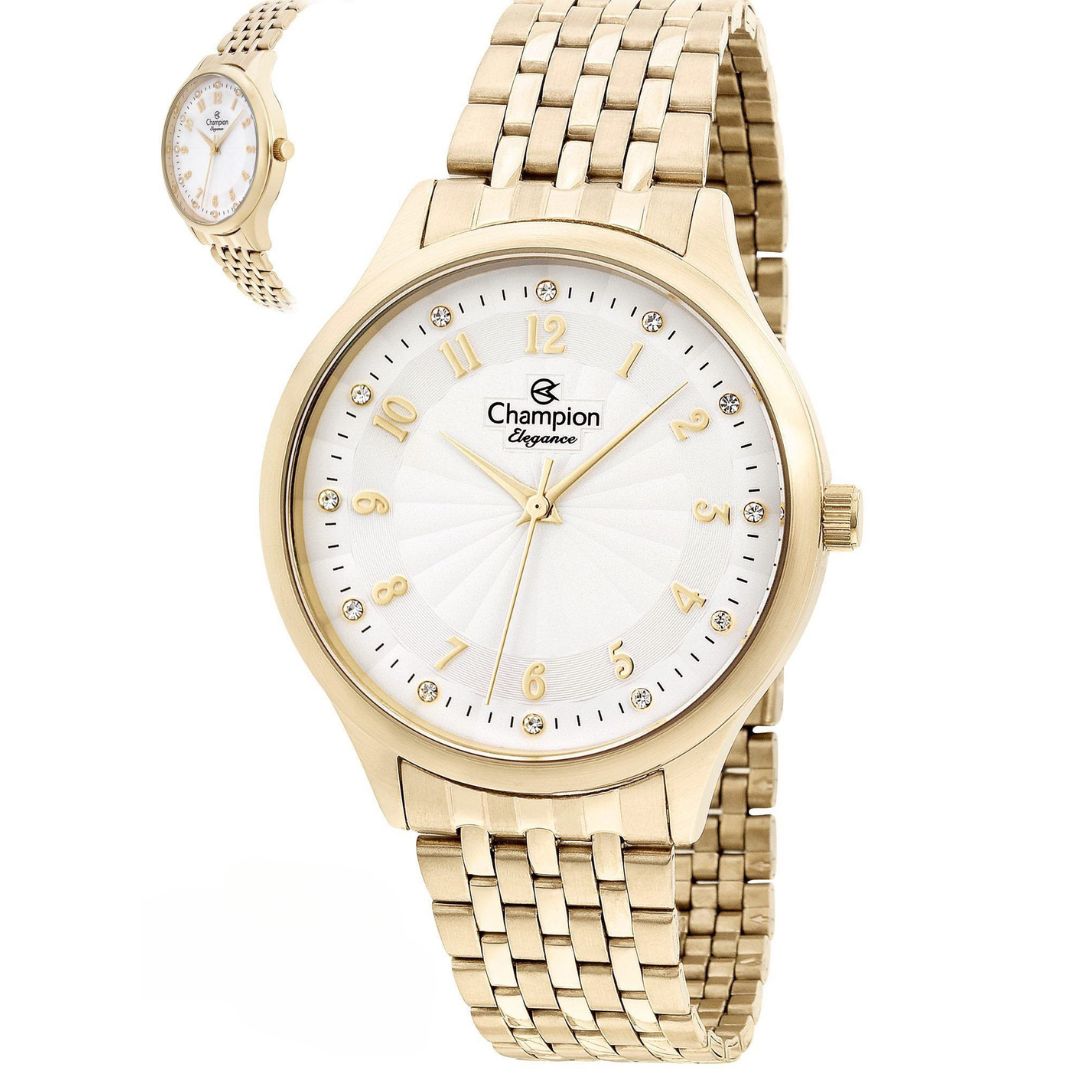 Relogio Feminino Champion Dourado QTZ  CN24100H