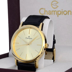 Relógio Pulso Masculino Champion Pulseira Couro Analogico