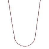 Colar cristal Espinélio rubi natural 2mm em prata de lei 925 pedra natural