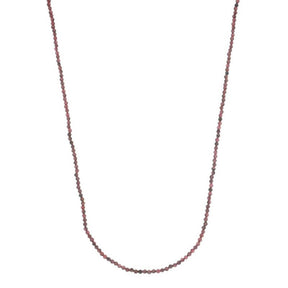 Colar cristal Espinélio rubi natural 2mm em prata de lei 925 pedra natural