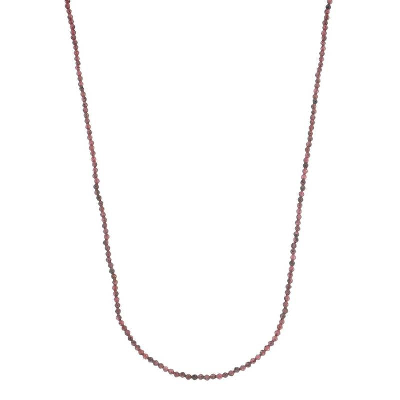 Colar cristal Espinélio rubi natural 2mm em prata de lei 925 pedra natural