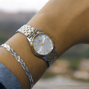 Relógio Champion Feminino Misto Fundo Branco  + Semi Joia QTZ