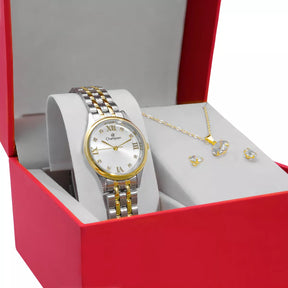 Relógio Champion Feminino Misto Fundo Branco  + Semi Joia QTZ