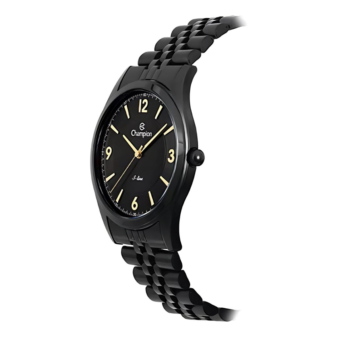 Relógio Champion unissex S-line Qtz Cn21121n Preto Fundo Preto