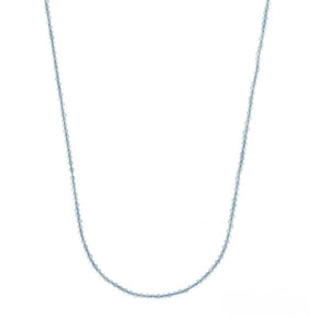 Colar topázio azul natural 2mm em prata de lei 925 pedra natural