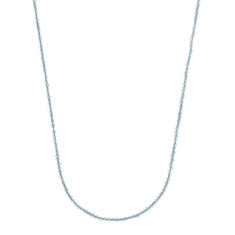 Colar topázio azul natural 2mm em prata de lei 925 pedra natural