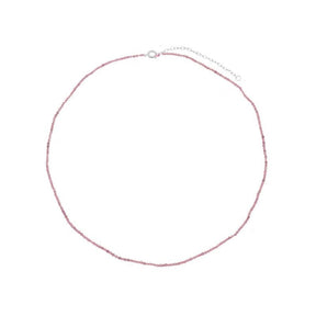 Colar turmalina rosa natural 2mm em prata de lei 925 pedra natural