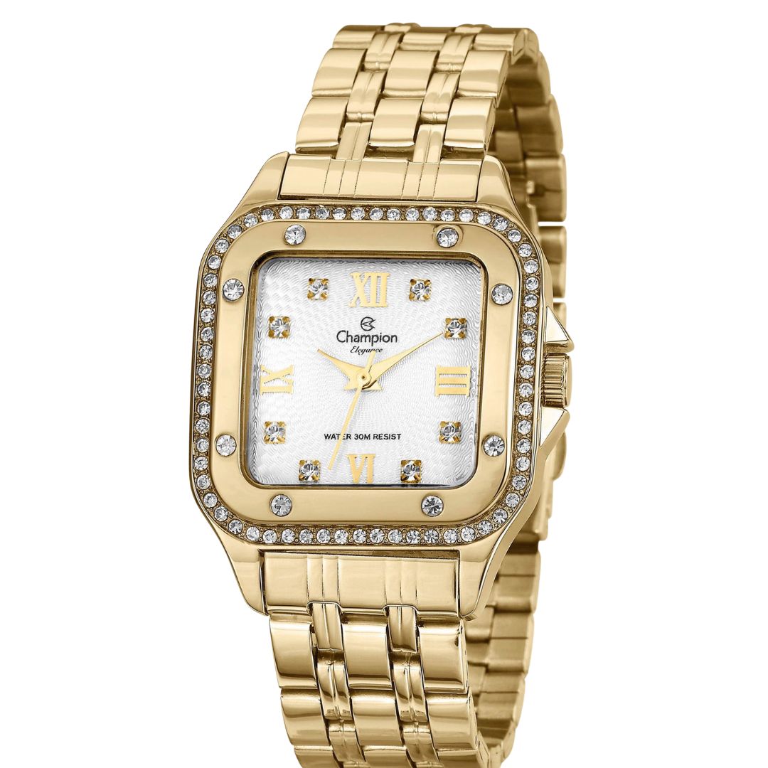 Relogio Feminino Champion Elegance dourado  CN27321H