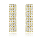 BRINCO PALITO CRAVEJADO 4.5MM X 17.8MM BANHADO A OURO 18K ZIRCÔNIA CRISTAL